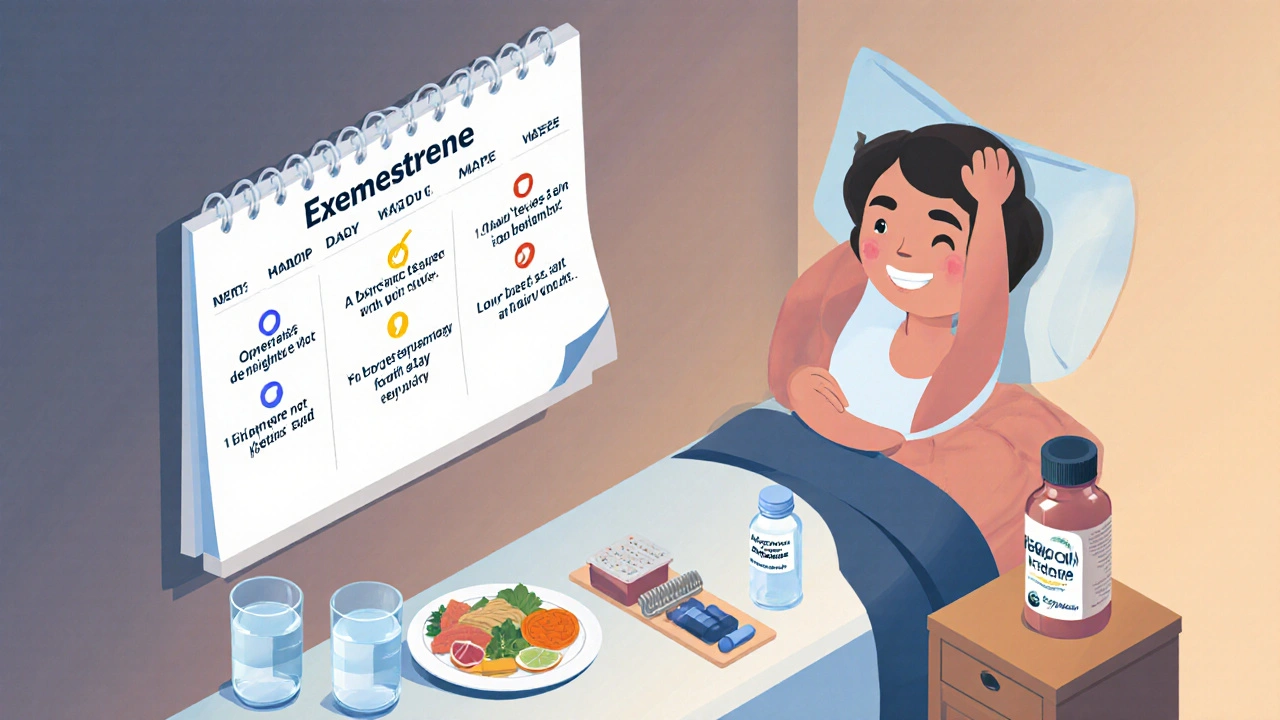 Isometric illustration of a calendar, doctor visits, exercise, and medication for managing clot risk.