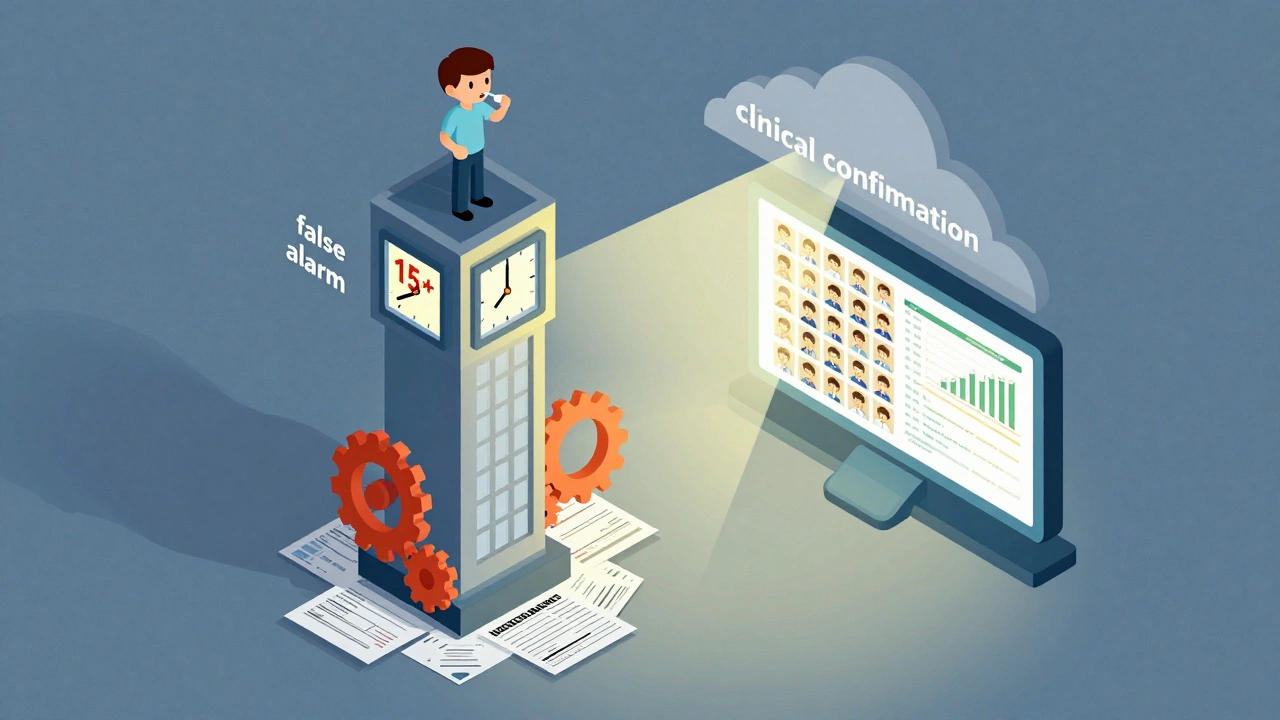 Clocktower of claims data versus detailed registry hub with patient health tracking over time.