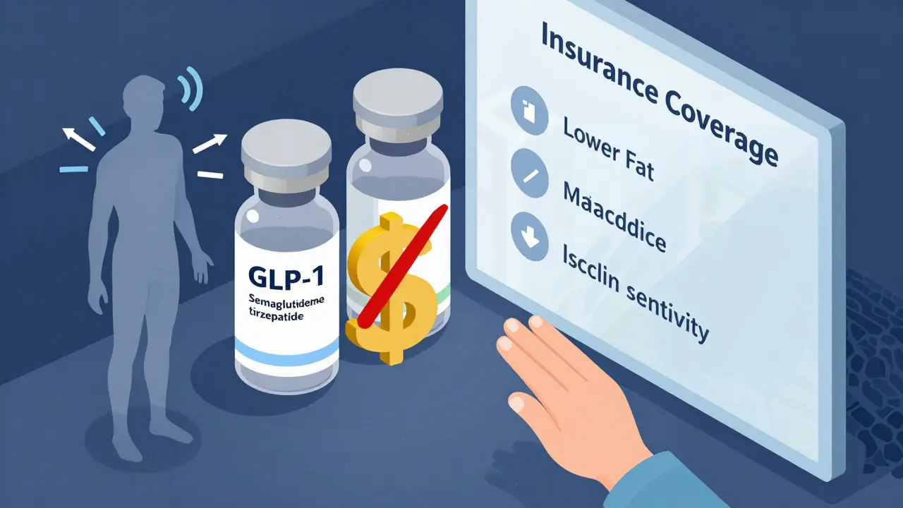 Medication vials with health benefits and cost barrier symbol over a body silhouette in isometric style.