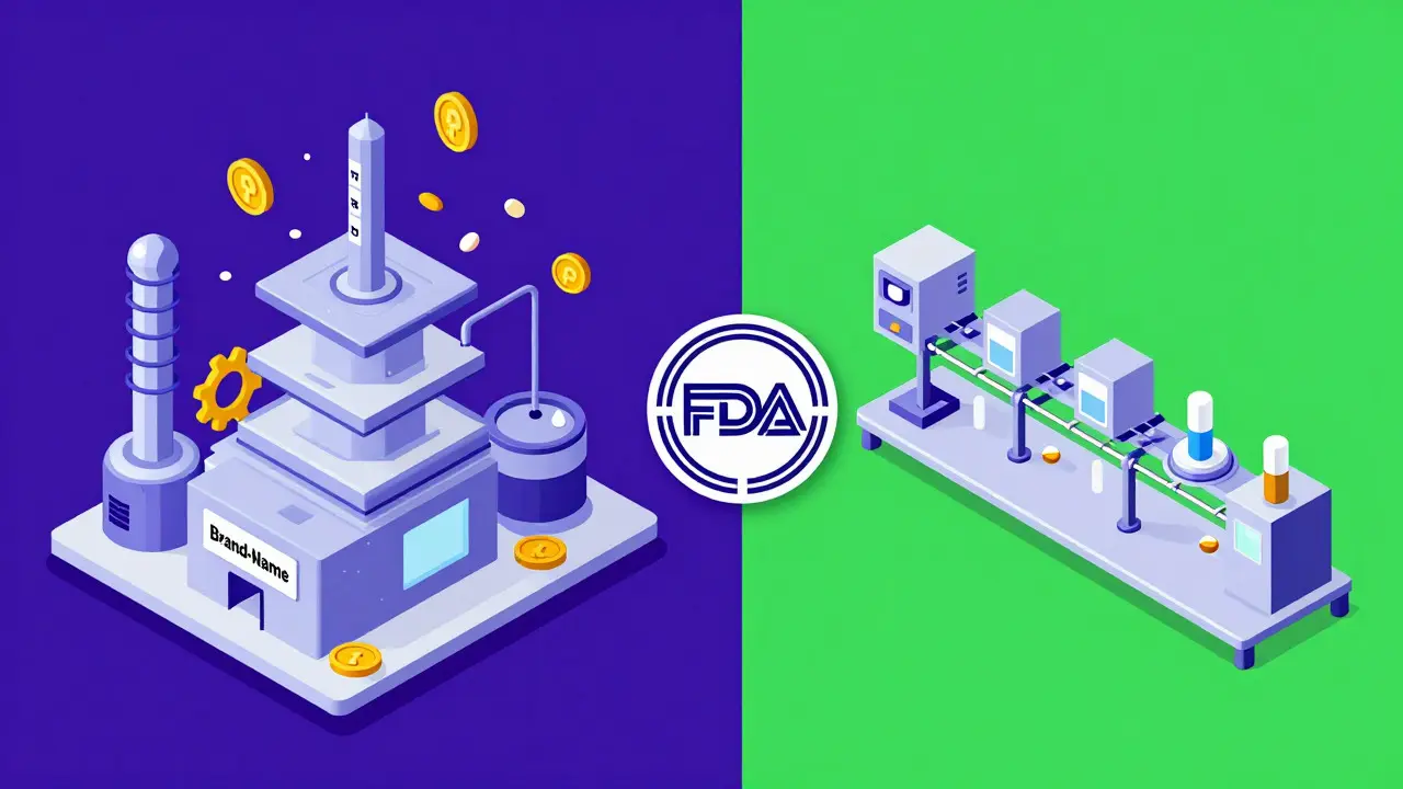 Isometric comparison of brand vs generic drug manufacturing processes