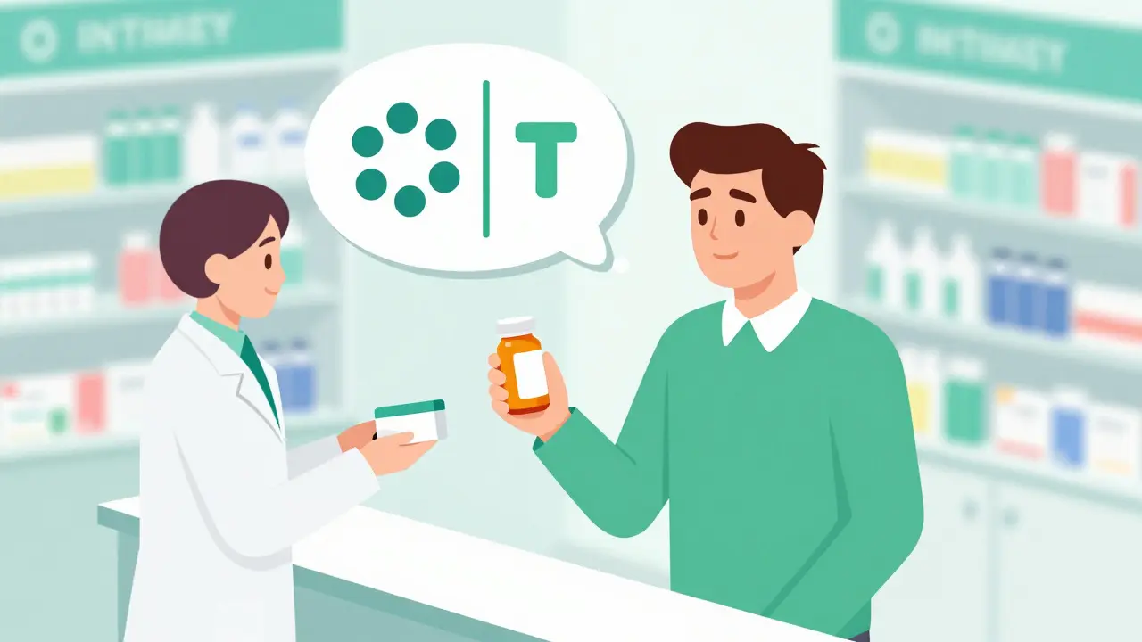 Isometric scene of a patient confidently choosing a generic medication